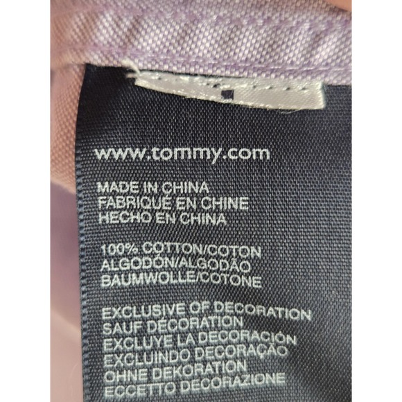 Tommy Hilfiger Shirt Mens XL Purple Button Down Long Sleeve Pocket Cotton Casual - Picture 6 of 8